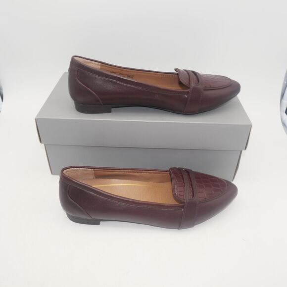 New Vionic Savannah Flats Loafers Shoes Women's 5 Wine Red - Picture 4 of 12